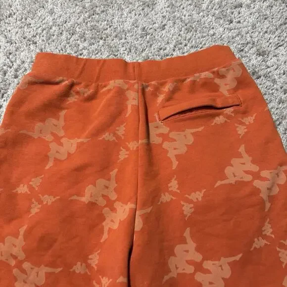 Kappa Men’s Orange Logo Drawstring Shorts Athletic Fit Streetwear Mens Small - Picture 9 of 9